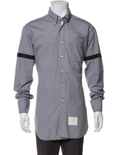 Pre-owned Thom Browne Armband Dress Shirt Striped Dress Shirt In Grey