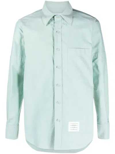 Thom Browne 4-bar Stripe Shirt In Green
