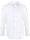 Thom Browne Long-sleeve Button-down Oxford Shirt In Light Blue