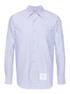 Thom Browne Armband-embellished Cotton Shirt In Light Blue
