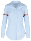 Thom Browne 'armband' Light Blue Cotton Shirt In Light Blue