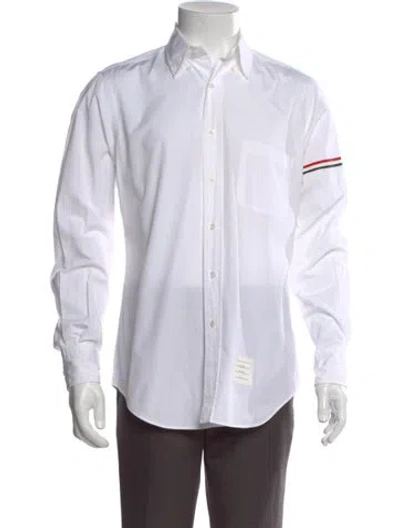 Pre-owned Thom Browne Armband Long Sleeve Dress Shirt In White