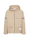 Thom Browne Armband Oversized Parka In Neutral