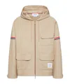 Thom Browne Armband Oversized Parka In Neutral