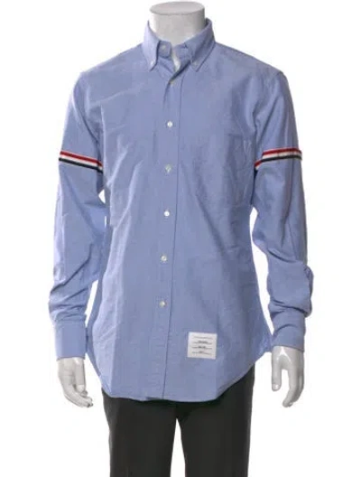 Pre-owned Thom Browne Armband Striped Dress Shirt W/ Tags In Blue