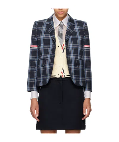 Thom Browne Navy Armband Blazer In 410 Dark Navy