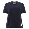 Thom Browne Logo-patch Short-sleeve T-shirt In Blue