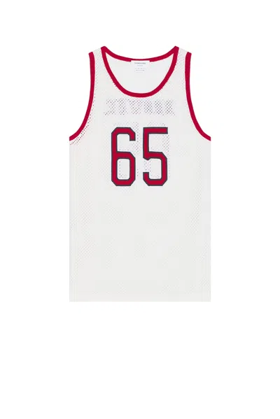 Thom Browne Athletic Cashmere Mesh Basketball Jersey In Red