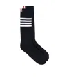 Thom Browne Athletic Mid-calf 4-bar Socks In Black