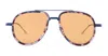 Thom Browne Aviator - Matte Navy / Rwb Tortoise Sunglasses In Blue