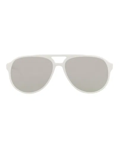 Thom Browne Aviator-frame Acetate Sunglasses In White