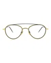 Thom Browne Aviator-frame Metal Optical Frames In Gold