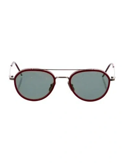 Pre-owned Thom Browne Aviator Mirrored Sunglasses In Multi