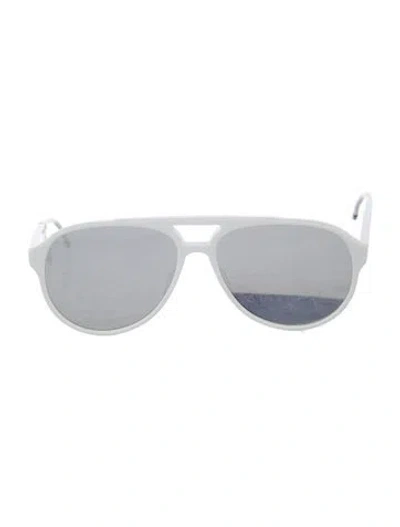Pre-owned Thom Browne Aviator Mirrored Sunglasses In White