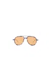 Thom Browne Aviator - Matte Navy / Rwb Tortoise Sunglasses In Nude