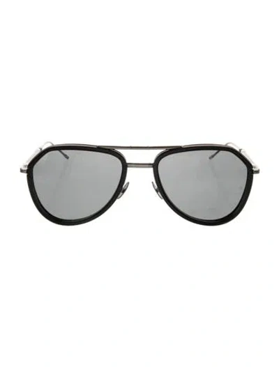 Pre-owned Thom Browne Aviator Tinted Sunglasses In Black