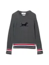 Thom Browne Baby Cable Crewneck Pullover In Grey