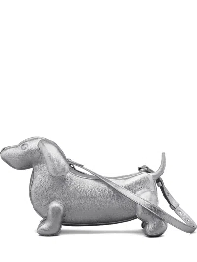 Thom Browne Baby Hector Shoulder Bag In Silver