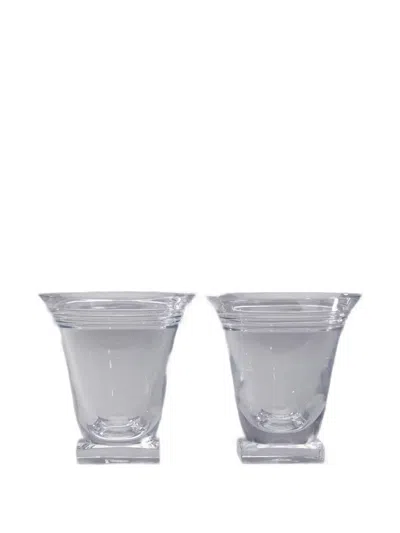 Thom Browne Baccarat Yacht N.3 Glasses Set (set Of Two) In Gray