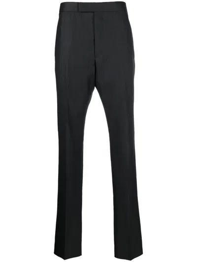 Thom Browne Back-strap Tailored Trousers In 015 Charcoal