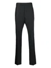 Thom Browne Wool Trousers With Adjustable Waist Strap In Gray