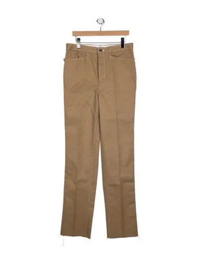 Pre-owned Thom Browne Back Strap Track Stitch Trouser Selvedge Denim Straight Leg Pants In Brown