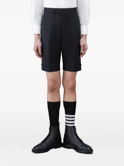Thom Browne Back-strap Twill Shorts In Black