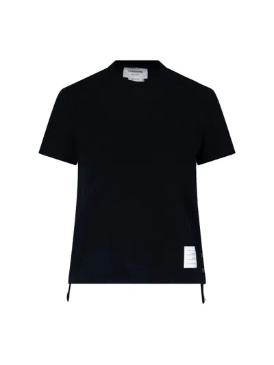 Thom Browne T-shirt With Stripes In Black