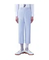 Thom Browne Backstrap-detail Checked Tailored Trousers In Blue