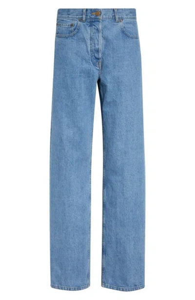 Thom Browne Backstrap Straight Leg Selvedge Denim Jeans In Blue