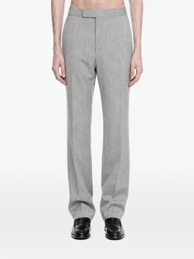 Thom Browne Backstrap Tailored Trousers In Gray