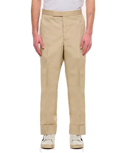 Thom Browne Backstrap Trousers In Neutrals