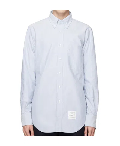 Thom Browne Light Blue Cotton Button-down Shirt