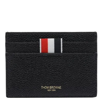 Thom Browne Logo Cardholder In Black