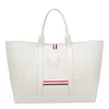 Thom Browne Medium Hector-detail Tote Bag In White