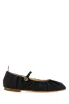 Thom Browne Pleated Ballet Flats In Black