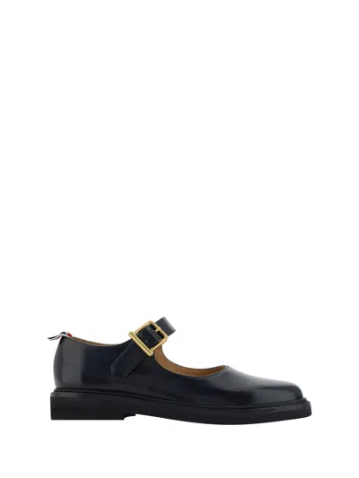 Thom Browne Patent-leather Ballerina Shoes In Black