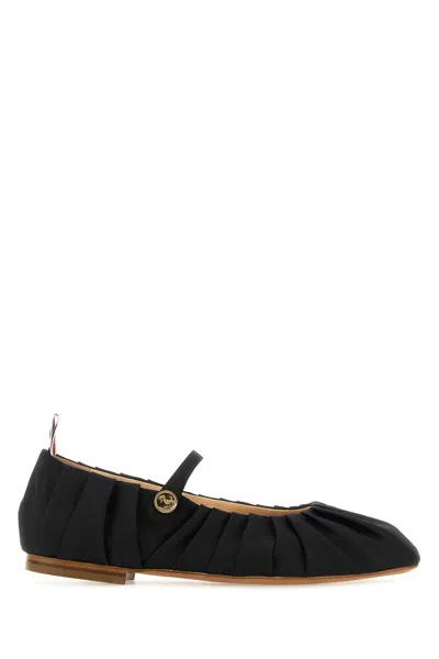 THOM BROWNE THOM BROWNE BLACK FABRIC JOHN BALLERINAS