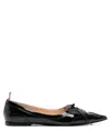 Thom Browne Woman Ballet Flats Black Size 8 Leather In Black