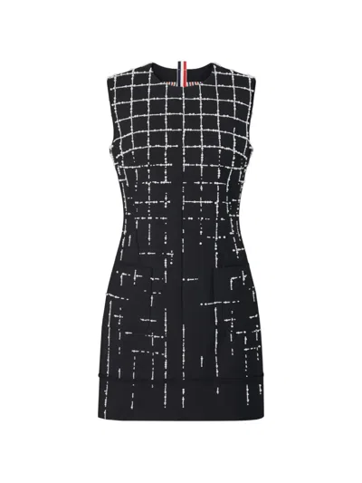Thom Browne Bead-embellished Mini Dress In Black
