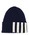 Thom Browne 4-bar Stripe Cashmere Beanie In Blue