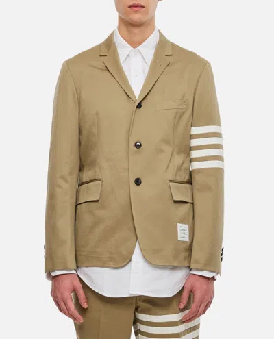 THOM BROWNE BEIGE 4 BAR TWILL JACKET
