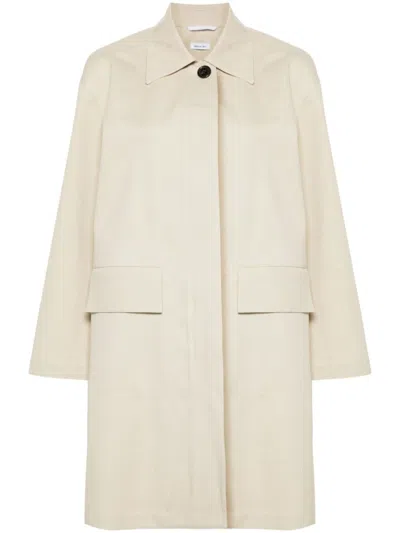 THOM BROWNE BEIGE COTTON TRENCH COAT