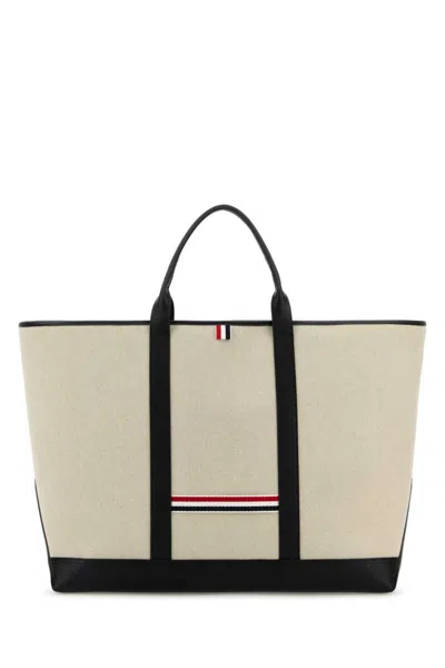 Thom Browne Beige Rwb-stripe Tote