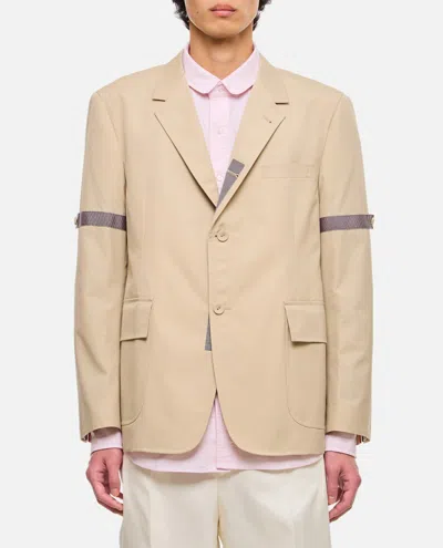 THOM BROWNE BEIGE SINGLE BREASTED BLAZER