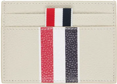 Thom Browne Beige Single Card Holder