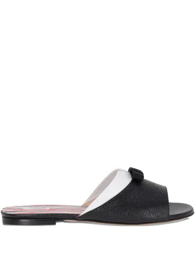 Thom Browne Beis Flat Sandals In Black