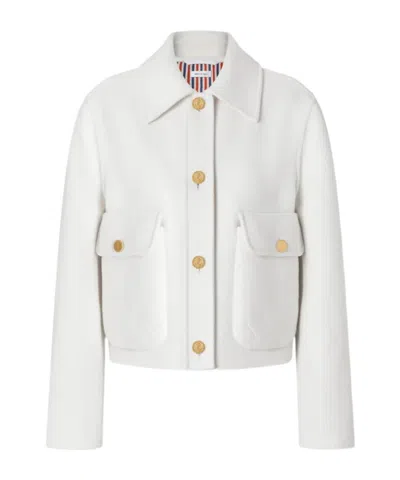 Thom Browne Bell-sleeve Jacket In White