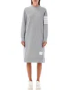 Thom Browne Abito In Felpa 4 Bar In Lt Grey