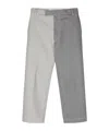 Thom Browne Tailored Trousers With Two-tone Legs In Gray